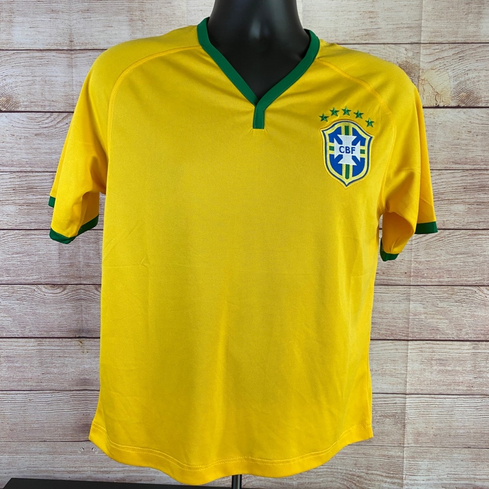 New with Tags CBF Brazilian Football Confederation Yellow Soccer Jersey